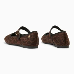 Ballerines Amelie léopard marron à bride