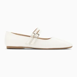 Ballerines Luce blanches à doubles brides