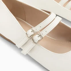Ballerines Luce blanches à doubles brides