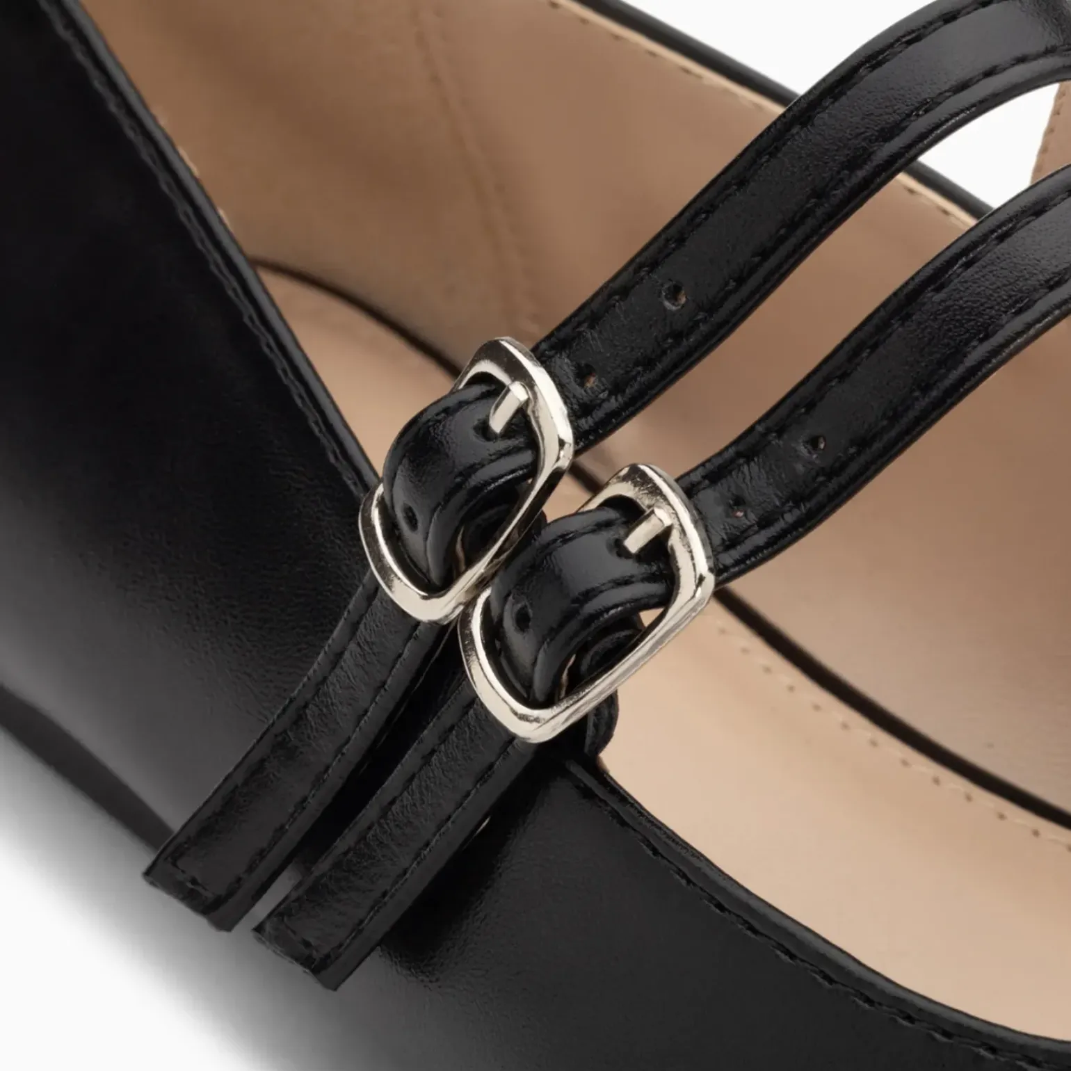 Ballerines Luce noires à doubles brides