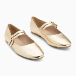 Ballerines Luce or à doubles brides