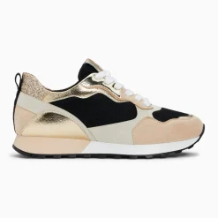 Baskets Bérénice noir et beige à semelle running