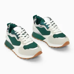 Baskets Bérénice vert et gris à semelle running