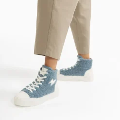 Baskets éclair Alba montantes bleu-gris