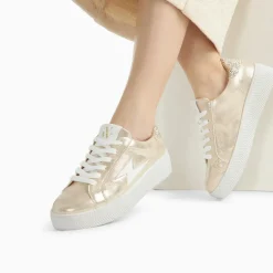 Baskets éclair Elodie champagne à lacets