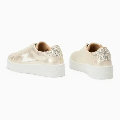 Baskets éclair Elodie champagne à lacets