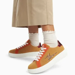 Baskets éclair Gwen camel à lacets