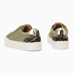 Baskets éclair Jessie kaki à lacets