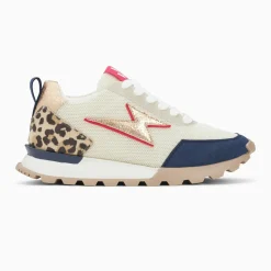 Baskets éclair Keira blanc et marine à semelle running