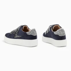 Baskets éclair Maëlle bleu et anthracite à scratchs