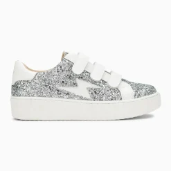 Baskets éclair Marielle à paillettes argent