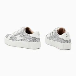 Baskets éclair Marielle à paillettes argent