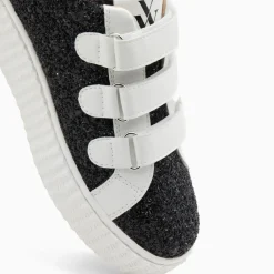 Baskets éclair Marielle à paillettes noires