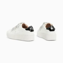 Baskets éclair Mini Marilou blanc et argent à scratchs