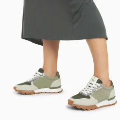 Baskets éclair Paola kaki et argent à semelle running