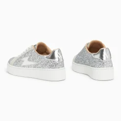 Baskets éclair Pearl à paillettes argent