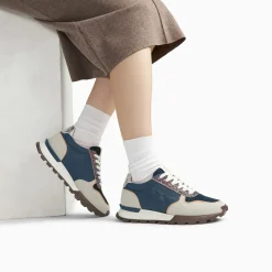 Baskets éclair Silvanna bleu et gris à semelle running