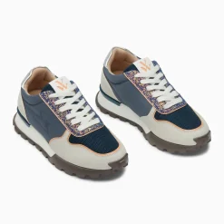 Baskets éclair Silvanna bleu et gris à semelle running