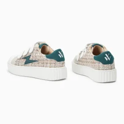 Baskets éclair Thiem en tweed multicolore à scratchs