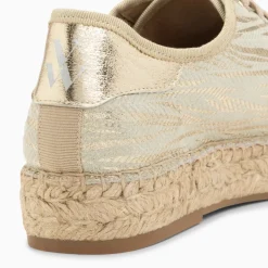 Baskets espadrilles Kourtney or imprimé zèbre à lacets