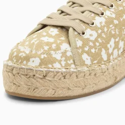 Baskets espadrilles Kourtney sable et blanc à motif liberty