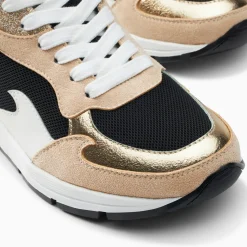 Baskets flamme Juliette noir et beige