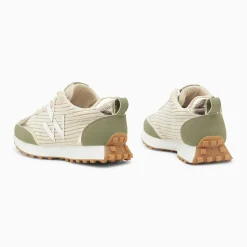 Baskets monogramme Athénaïs beige et kaki à semelle running