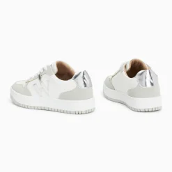 Baskets monogramme Calie blanc et gris