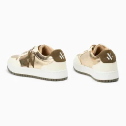 Baskets monogramme Cidem or et kaki