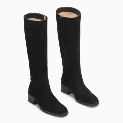 Bottes Irina noires en suédine