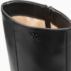 Bottes Rita noires à talon trapèze