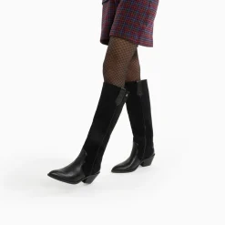 Bottes santiags Joe bi-matière noires