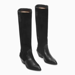 Bottes santiags Joe bi-matière noires