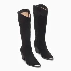 Bottes santiags Maud noires à talon