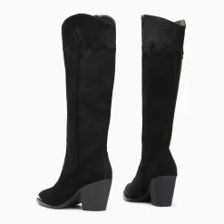 Bottes santiags Maud noires à talon
