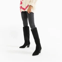 Bottes santiags Sharon noires à talon
