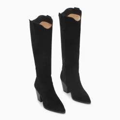 Bottes santiags Sharon noires à talon