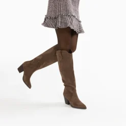 Bottes santiags Sharon taupe à talon