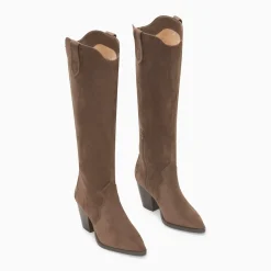 Bottes santiags Sharon taupe à talon