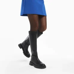 Bottes Sofia noires à semelle crantée