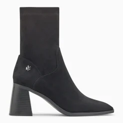 Bottines chaussettes Alizée noires à talon trapèze