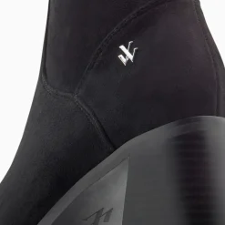Bottines chaussettes Alizée noires à talon trapèze