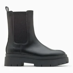 Bottines Chelsea Océane noires à plateforme crantée