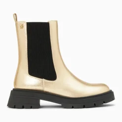 Bottines Chelsea Phoebe or à semelle oversize