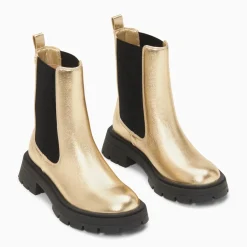 Bottines Chelsea Phoebe or à semelle oversize
