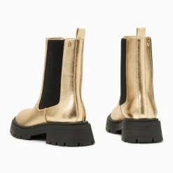 Bottines Chelsea Phoebe or à semelle oversize