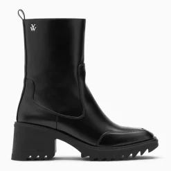 Bottines de pluie Lea noires à talon cranté