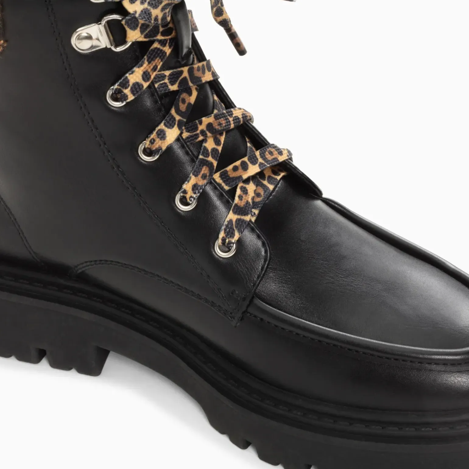 Bottines montagne Kirsten noires à fausse fourrure