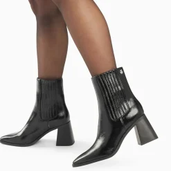 Bottines montantes Taylor noires à talon trapèze
