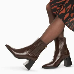 Bottines montantes Taylor marron à talon trapèze
